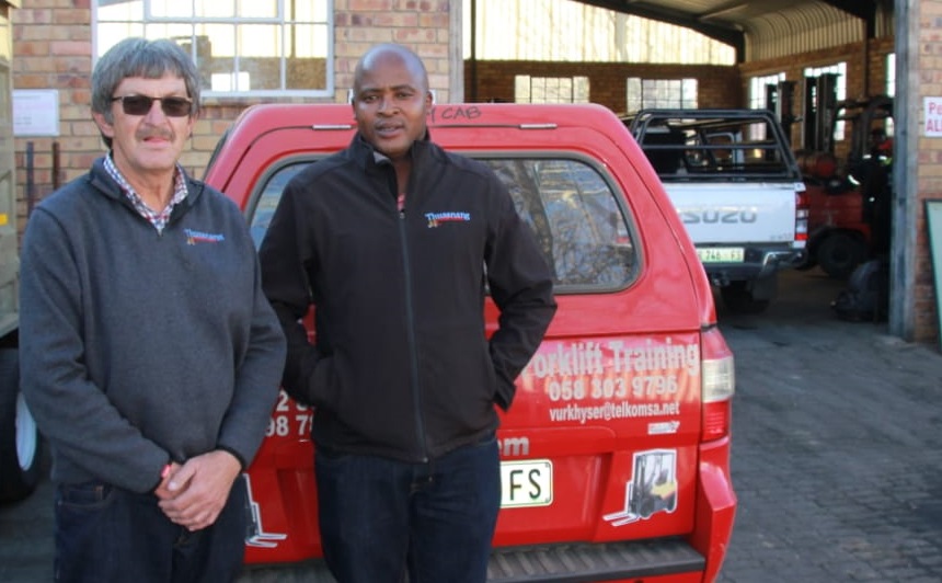 Forklift operator training group